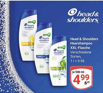 Head & Shoulders Haarshampoo XXL-Flasche - Verschiedene Sorten