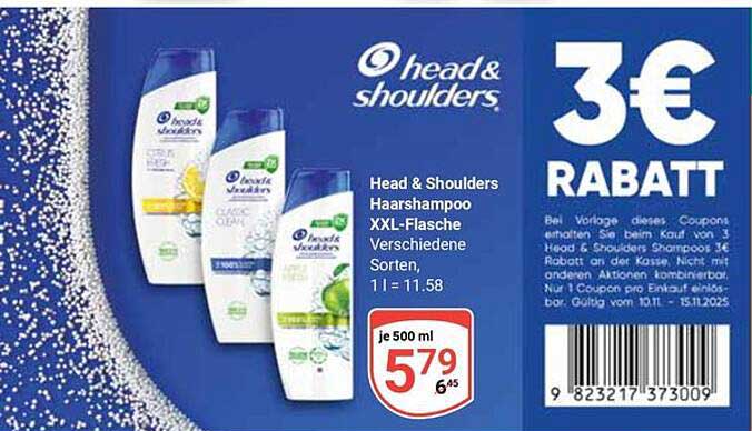 Head & Shoulders Haarshampoo XXL-Flasche Verschiedene Sorten
