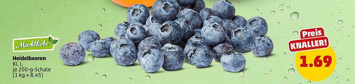 Heidelbeeren Kl. I, je 200-g-Schale