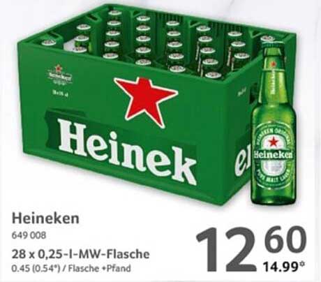 Heineken 28 x 0,25 I-MW-Flasche