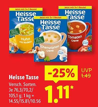 Heisse Tasse - Verschiedene Sorten