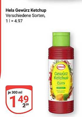 Hela Gewürz Ketchup - Curry, 300 ml