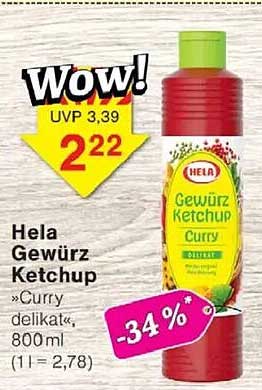 Hela Gewürz Ketchup »Curry delikat«, 800ml