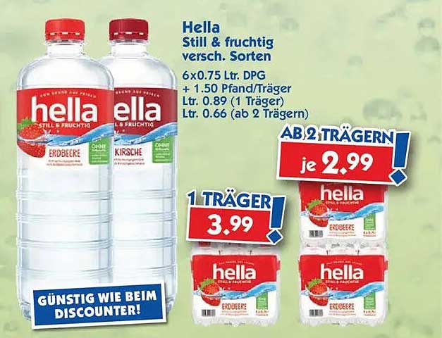 Hella Still & fruchtig - 6 x 0,75 Ltr. DPG, verschiedene Sorten