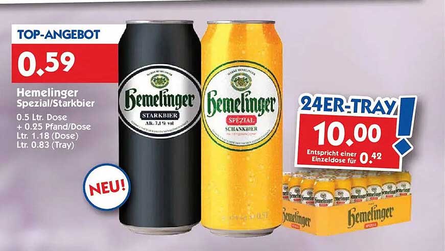 Hemelinger Spezial/Starkbier 0,5 L Dose