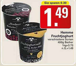 Hemme Fruchtjoghurt verschiedene Sorten 400g Becher