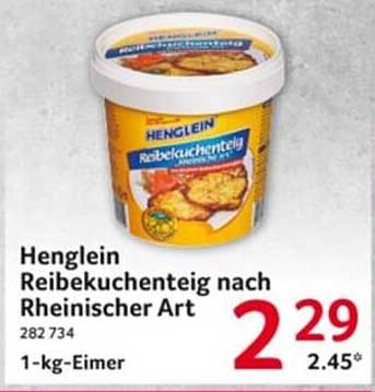 Henglein Reibekuchenteig nach Rheinischer Art 1-kg-Eimer