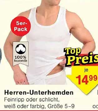 Herren-Unterhemden 5er-Pack - Top Preis!