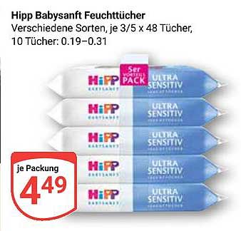 Hipp Babysanft Feuchttücher