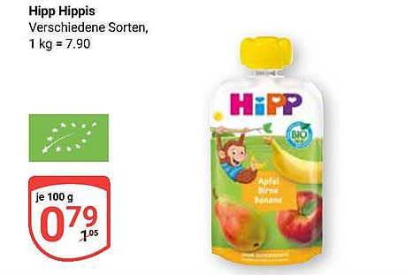 Hipp Hippis, verschiedene Sorten