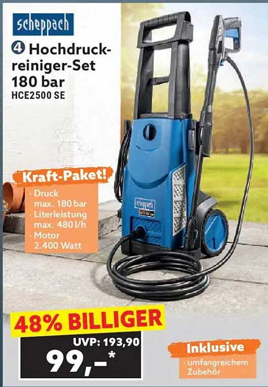 Hochdruckreiniger-Set 180 bar HCE2500 SE
