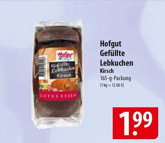 Hofgut Gefüllte Lebkuchen Kirsch 165-g-Packung