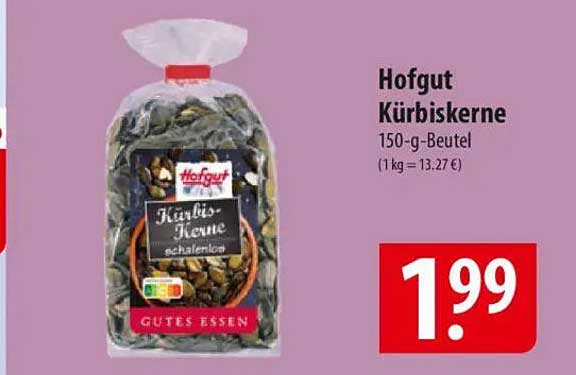 Hofgut Kürbiskerne 150-g-Beutel