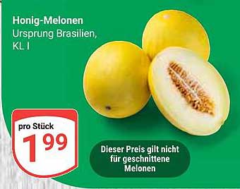 Honig-Melonen Ursprung Brasilien, KL I