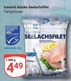 Icewind Alaska Seelachsfilet Tiefgefroren