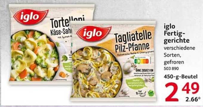 iglo Fertiggerichte verschiedene Sorten, gefroren