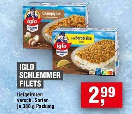 IGLO Schlemmer Filets - tiefgefroren in verschiedenen Sorten