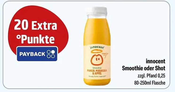 innocent Smoothie oder Shot Mango, Maracuja & Apfel 80-250ml