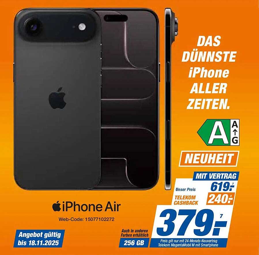 iPhone Air 256 GB - Das dünnste iPhone aller Zeiten