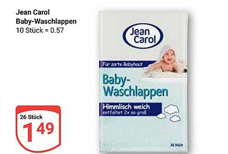 Jean Carol Baby-Waschlappen 26 Stück