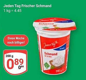 Jeden Tag Frischer Schmand 200 g