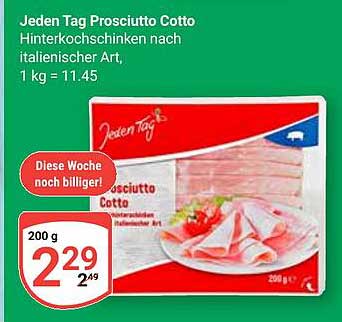 Jeden Tag Prosciutto Cotto – Hinterkochschinken nach italienischer Art