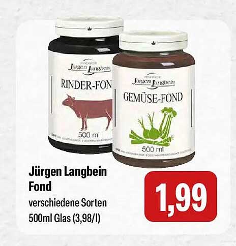 Jürgen Langbein Fond verschiedene Sorten 500ml Glas