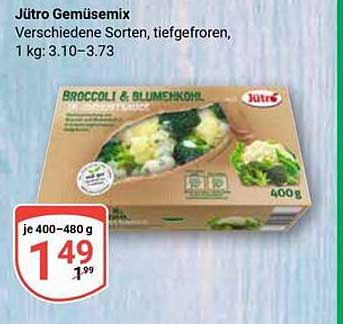 Jütro Gemüsemix - Verschiedene Sorten, tiefgefroren, 400g