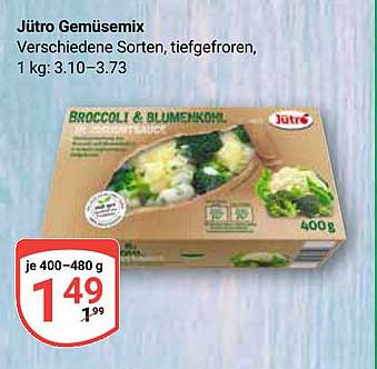 Jütro Gemüsemix - Verschiedene Sorten, tiefgefroren