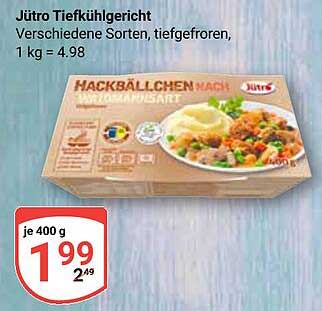 Jütro Tiefkühlgericht Hackbällchen nach Hausmannsart 400g