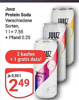 Juuz Protein Soda - Verschiedene Sorten