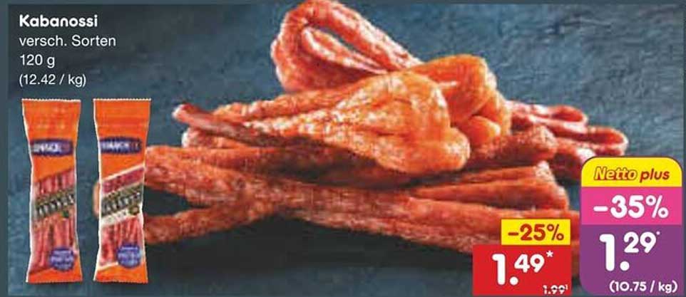 Kabanossi verschiedene Sorten 120 g