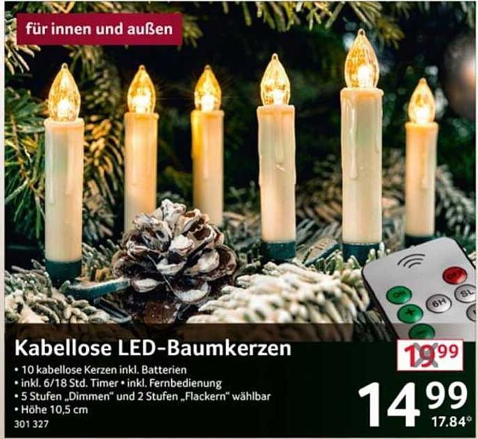 Kabellose LED-Baumkerzen