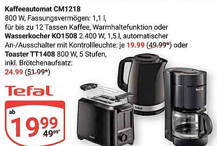 Kaffeeautomat CM1218 von Tefal – jetzt zum Sonderpreis!