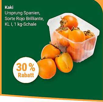 Kaki - Ursprung Spanien, Sorte Rojo Brillante, KL I, 1 kg-Schale