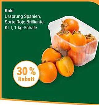 Kaki Ursprung Spanien, Sorte Rojo Brilliant, KL I, 1 kg-Schale