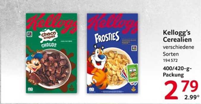Kellogg's Cerealien verschiedene Sorten - Choco Krispies und Frosties