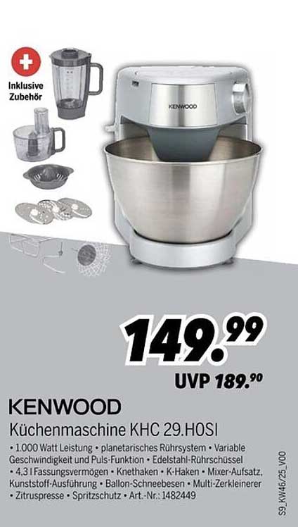KENWOOD Küchenmaschine KHC 29.HOSI