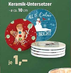 Keramik-Untersetzer - Ø ca. 10 cm