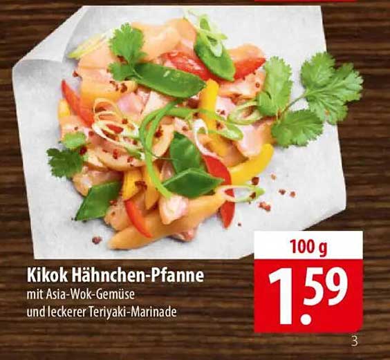 Kikok Hähnchen-Pfanne mit Asia-Wok-Gemüse und leckerer Teriyaki-Marinade