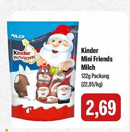 Kinder Mini Friends Milch 122g Packung