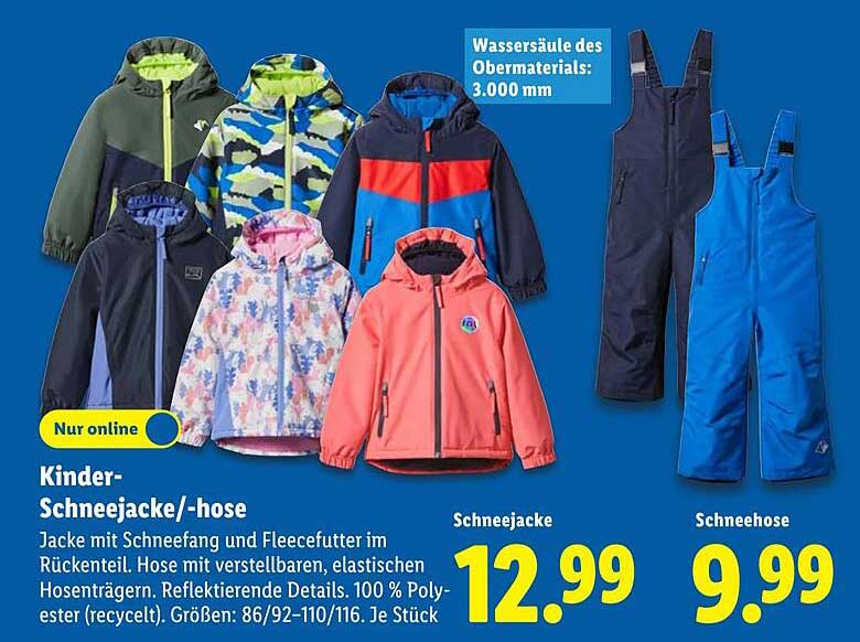 Kinder-Schneejacke/-hose