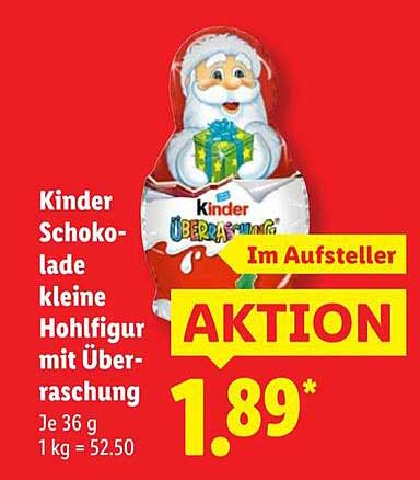 Kinder Schokolade kleine Hohlfigur mit Überraschung