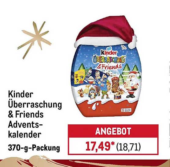 Kinder Überraschung & Friends Adventskalender 370-g-Packung