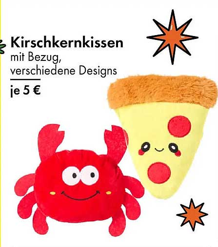 Kirschkernkissen mit Bezug, verschiedene Designs