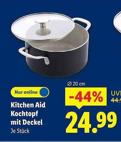 Kitchen Aid Kochtopf mit Deckel 20 cm