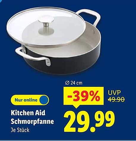 Kitchen Aid Schmorpanner 24 cm - Nur Online erhältlich