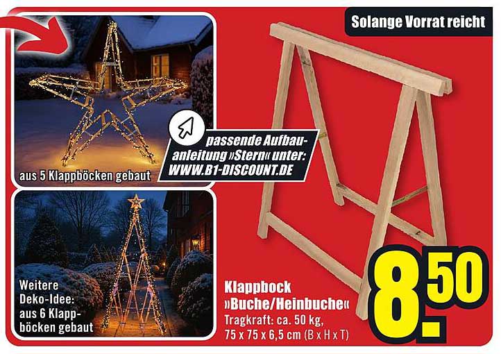 Klappbock "Buche/Heinbuche"