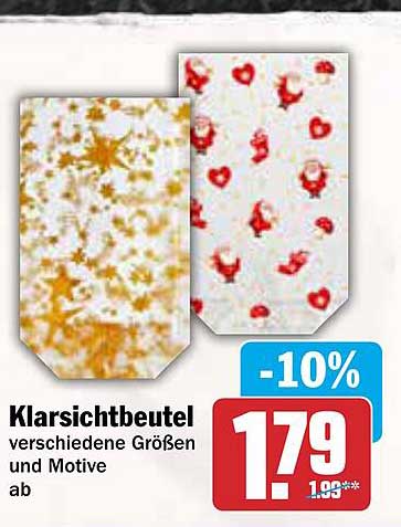 Klarsichtbeutel – verschiedene Größen und Motive ab 1,79 €