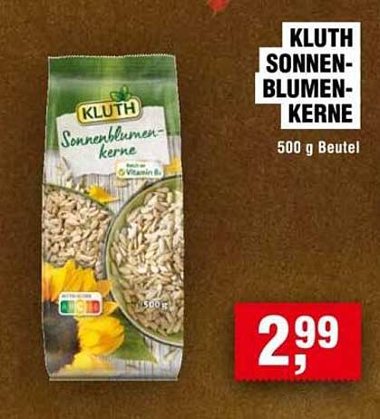 KLUTH SONNENBLUMENKERNE 500 g Beutel